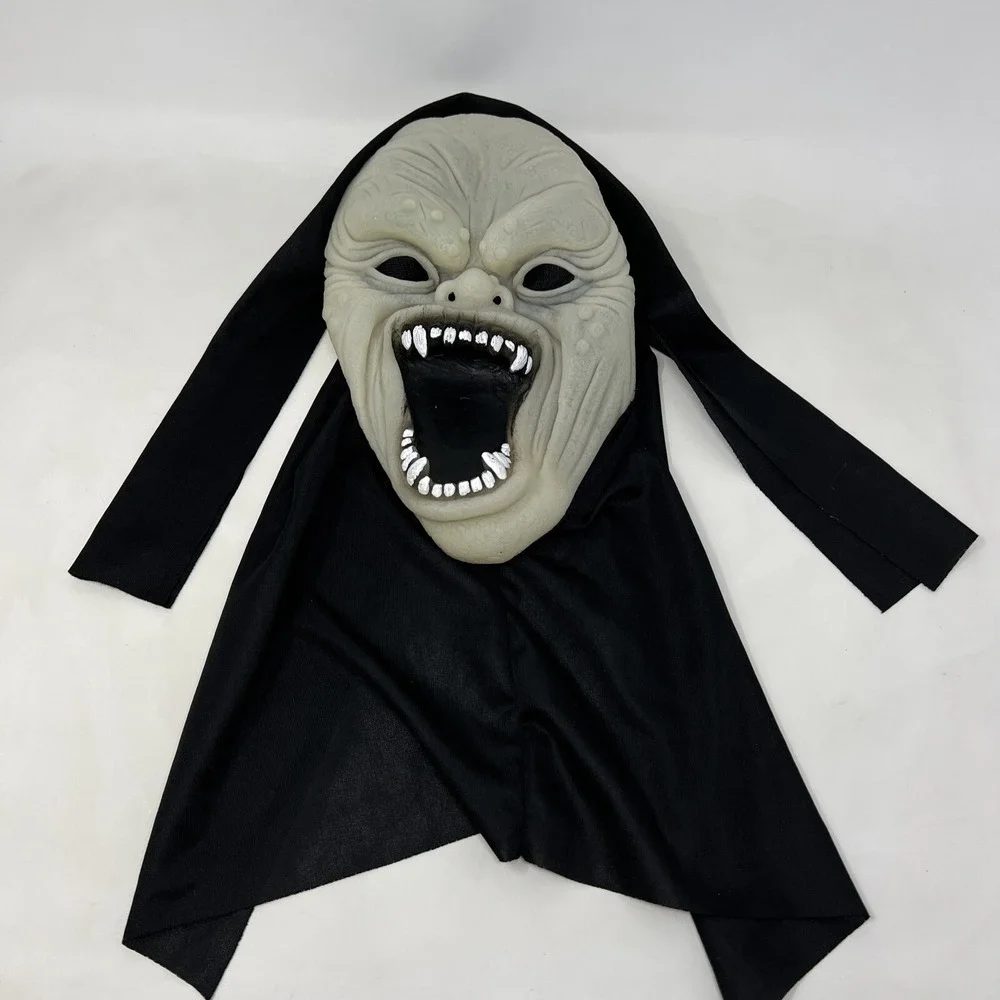 Vintage‎ 90's Pumpkin Time Skull Ghoul Monster Halloween Mask